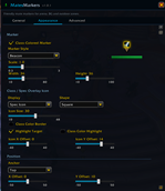 Appearance options