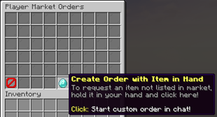 Create Order With Item in Hand