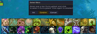 Select all bars or specific bars to save
