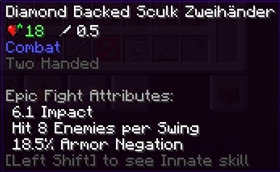 Diamond Zweihänder Stats