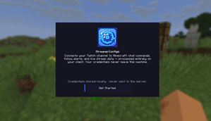 Welcome screen