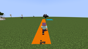 player running on orange gel