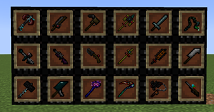 Some of the weapons displayed: