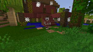 Ghost in front of a spooky shack