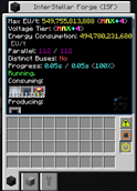 Interstellar Forge GUI display tab