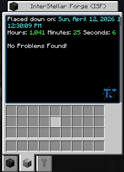 Interstellar Forge GUI maintenance tab