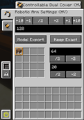 Controllable Dual Cover GUI robot arm tab