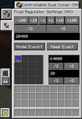 Controllable Dual Cover GUI regulator tab