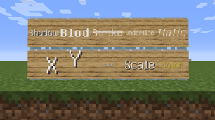 Display text