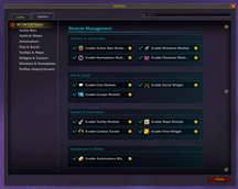 WT: Module Management Settings (Example)