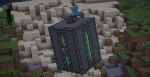 A hard image of a nuclear reactor with physics and a baby dragon on top