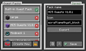 Quest Editor | Managing Questpacks