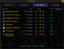Est. Gains Tab