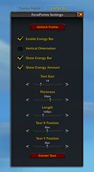 Energy bar settings