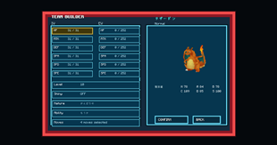 Detailed Pokémon Configuration Screen