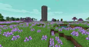 Lavender Biome with a Dungeon