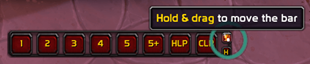 Hold & Drag the bar Button