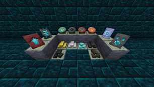 display of templates ingots and discs placed by using stands/shift-right clicking ground