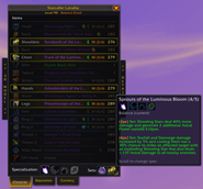Item sets are highlighted