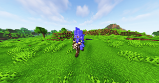 Villager Knight mounted on a cow