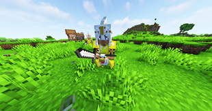 Villager Scout mounted in a chicken