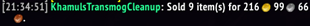 Chat output