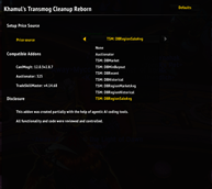 Settings Panel