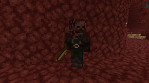 Nether zombie in the nether