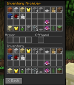 Backups of Inventory, Hotbar, Offhand, and Armor!