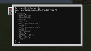 Lua exposed functions for peripherals