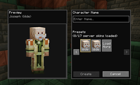 Character Creation Screen