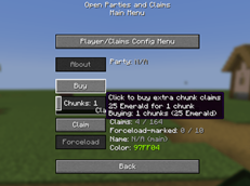 Buying Additional bonus chunks in OPAC menu