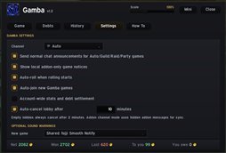 Settings Tab