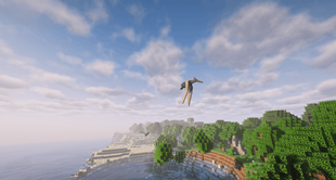 Dino in the air