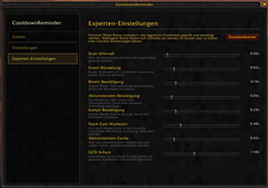 Expert Settings