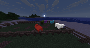 Glowing and colorful sheep