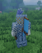 Chainmail Helmet and Chestpiece with Lamellar Legs and War Bonnet with Wearable Banner.png