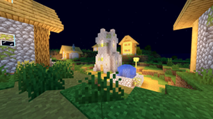 Village during night with USL