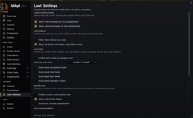 Loot Settings