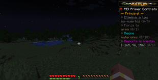 hud desplegado con mision del mod