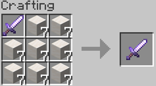 Enchantment Crafting Example (adds 1 level of sharpness)