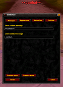 CombatCue menu