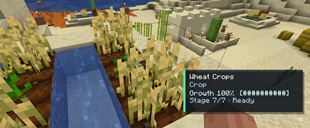 Crop growth percentage