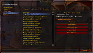 Achievements Options