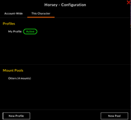Character Configuration with Active Profile