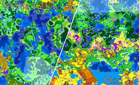 Before/After with 2.0 mod (1.21.1)