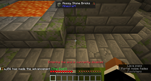 End portal after (with overworld bed)