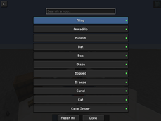 Mob Volume Menu