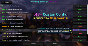 v18+ Custom Config
