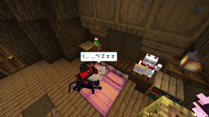 Cat sleeping with maid
